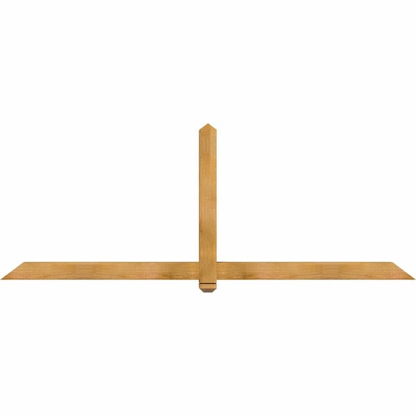 Ekena Millwork Eugene Rough Sawn Timber Gable Bracket, Western Red Cedar, 96"W x 36"H x 4"D x 4"F, 9/12 Pitch GBW096X36X0404EUG00RWR - main